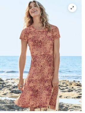 Peruvian Connection Pompeii Floral Cotton Dress Size S